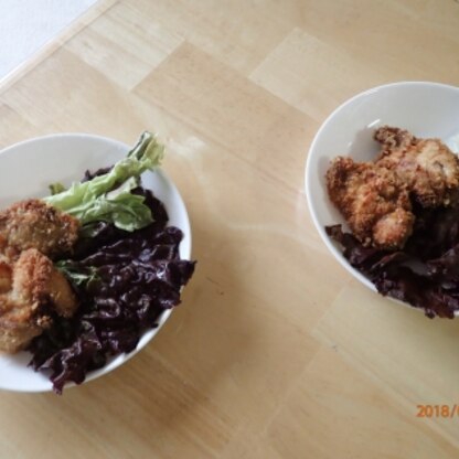 ごちそうさまでした。久々のチキンカツ美味しかったです♪朝食分も作ったつもりでしたが、おかわりして無くなりました～！！